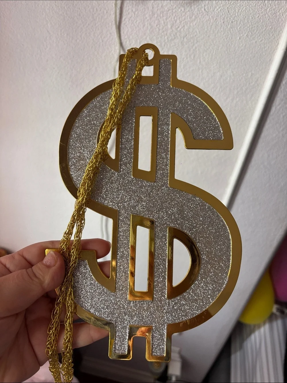 Dollar Sign Necklace Prop